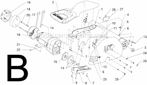 Page B Diagram and Parts List for  MK Diamond